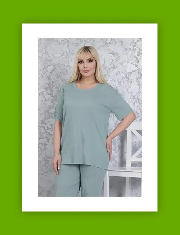 Büyük Beden Kapri Pijama Takımı